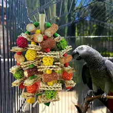  Bird Chew Toy Bite Resistant Bird Cage Chewing Toy  Parrot Toy Playing Toy Wood Blocks Parrot Chew Toy  Pet Supplies 