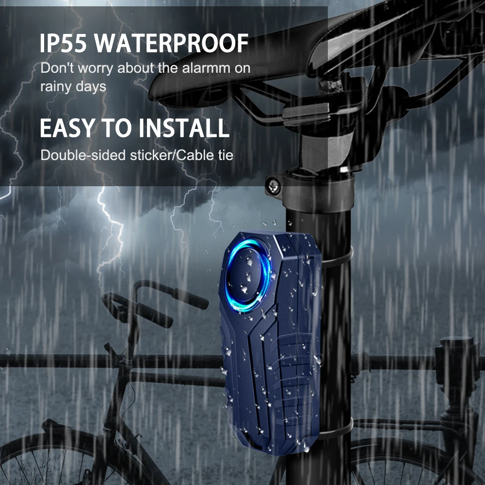 113dB Wireless Bike Anti-Theft Alarm System
