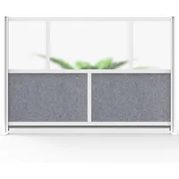 Stand Up Desk Store Expanse Modular Wall | 70''x 48''Wall | Expandable Partition Room Divider with Rearrangeable Frosted Acrylic 2