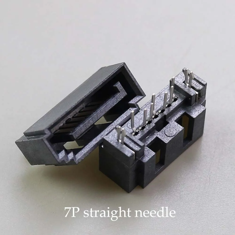 1 stücke Sata-Stecker Stecker 7p Festplatten schnitts telle eine Art gerade Nadel vertikale Buchse gebogene Pin-Anschluss buchse – Detail 4