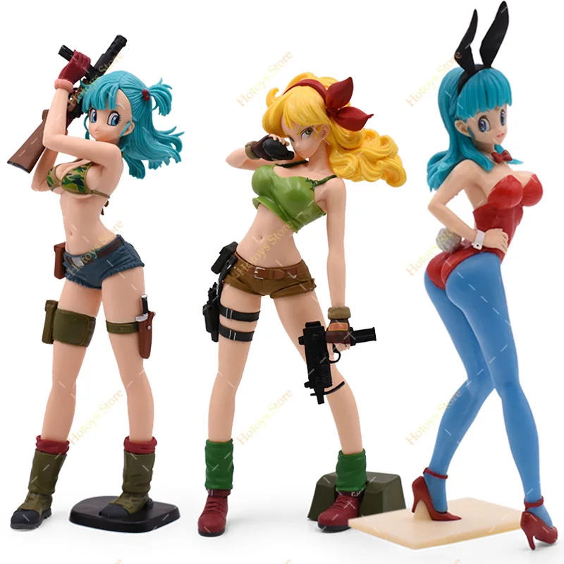 

Hot Sale Anime Bulma Launch ChiChi Figurine Toys Action Model Bunny Girl Camouflage Collectible Dolls For Kids Children Gifts