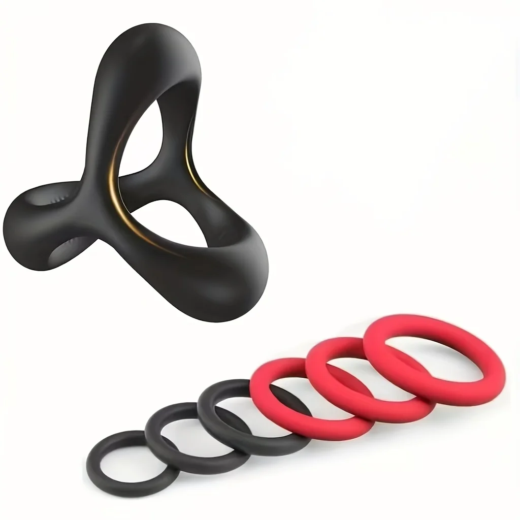 Set of 7 Pieces Male Penis Ring, Ring, Soft Silicone Ring, Adult Sex Toys