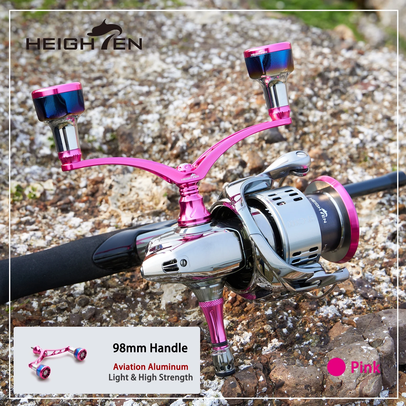 HEIGHTEN Spinning Reel Handle 98mm for Shimano Daiwa