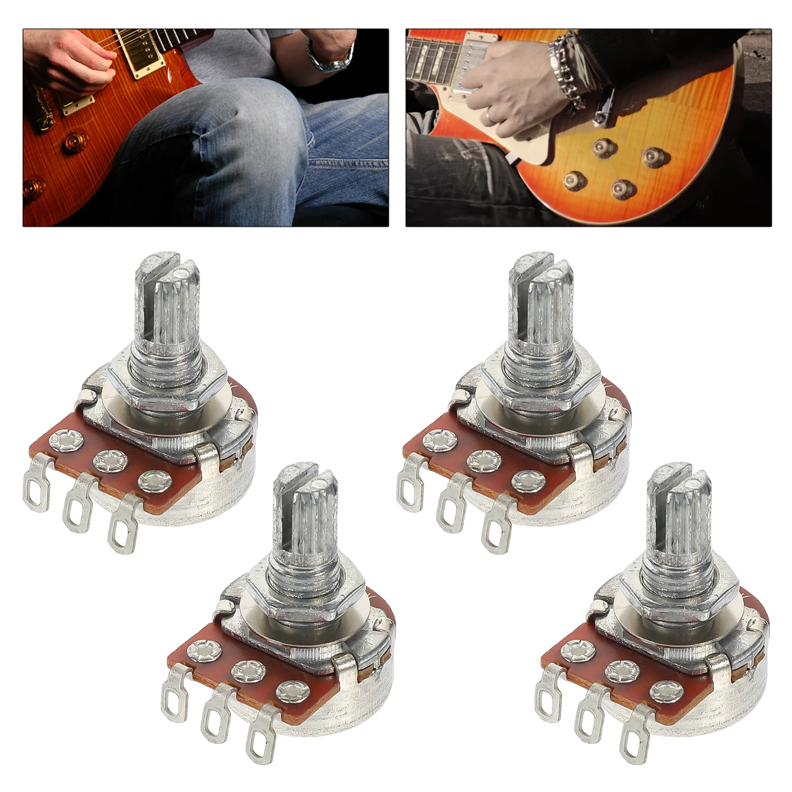 

4pcs Guitar Audio Potentiometer Replacement 500k Pot For Guitar Potentiometer