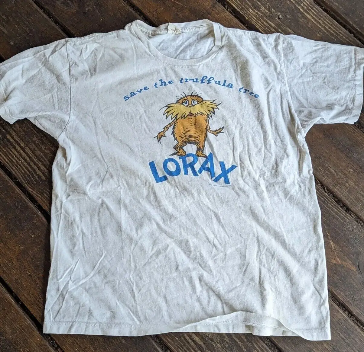 Vintage 1994 Dr. Suess The Lorax Save The Truffula Tree T-Shirt Xl Maniche Lunghe