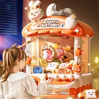 Kids Mini Claw Machine Toys DIY Cartoon Rabbit Coin Operated Play Games Prizes Doll Vending Machines Children Birthday Gifts 1