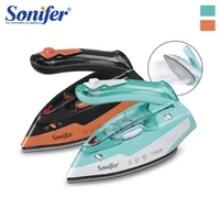 Steam Iron portable Foldable handle 1100W Household Fabric Electric Iron Ceramic soleplate Fast-Heat For Clothes Ironing Sonifer 1