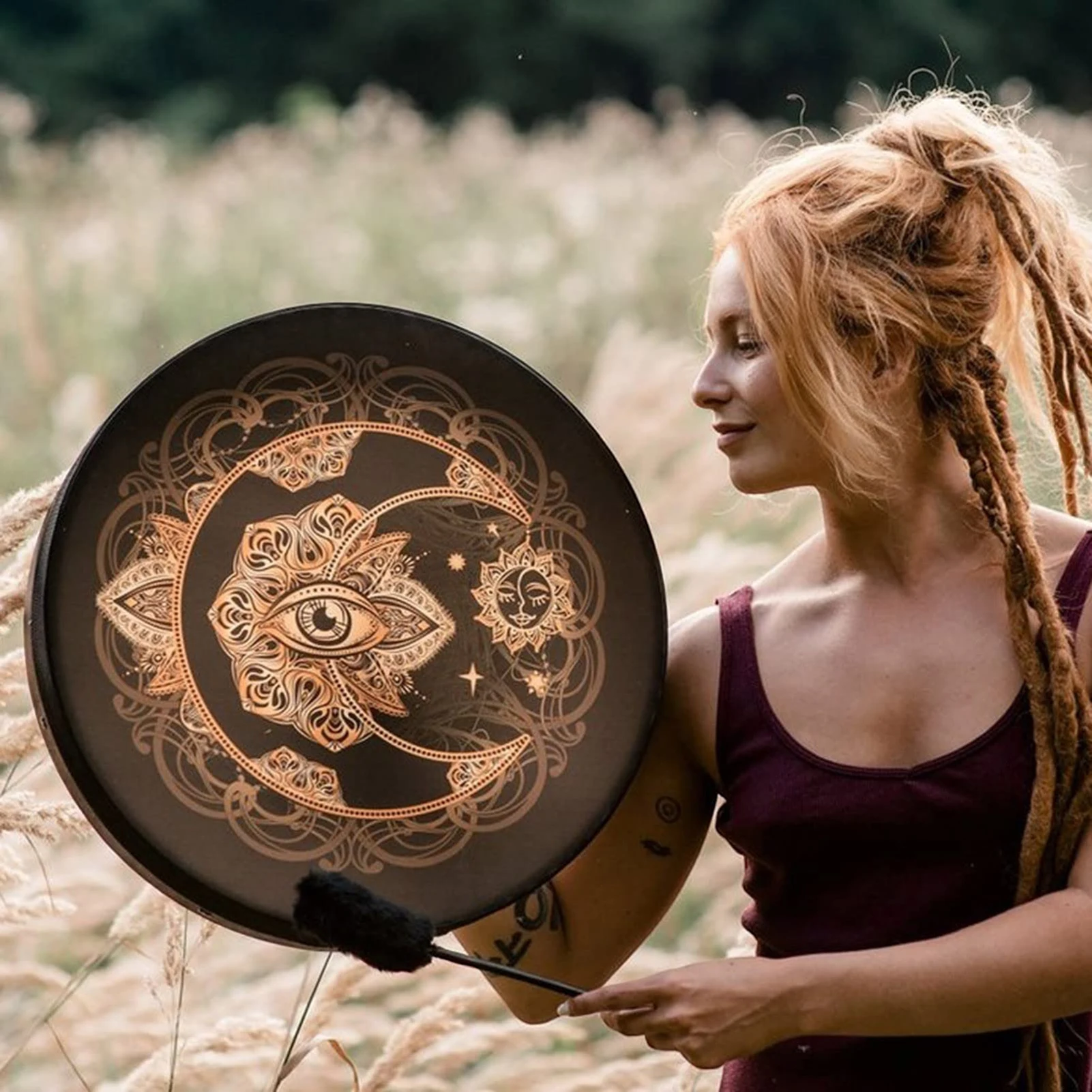 Shaman Drum Shaman Drums For Adults Alchemy Moon Drum Sound Healing Tool Symbol Of Siberian Spiritual Music Sound Of