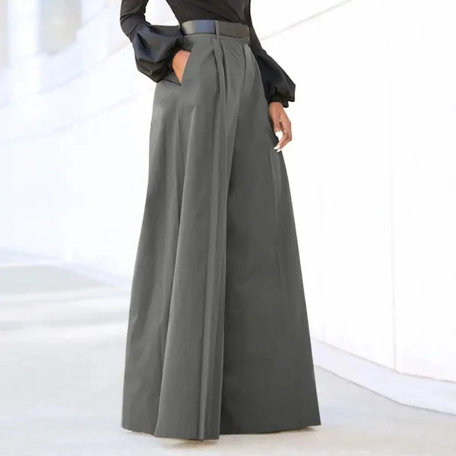Women Pants Summer Style Cotton Linen Comfy Baggy Trousers With Pockets Fashion Elegant Party High Waist Loose Trousers