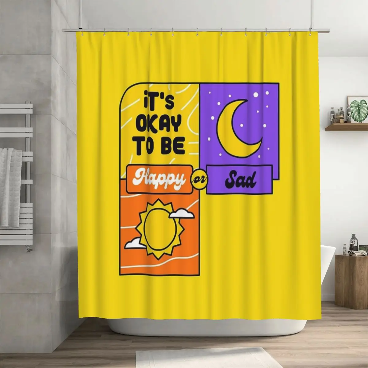 

Занавеска для душа 72x72 дюйма с крючками, с узором «сделай сам»