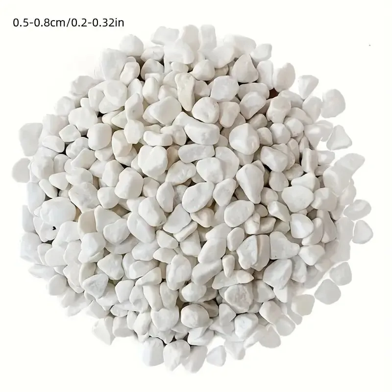 Natural White Stone for Decorative Use - Ideal for Fish Tanks, Flower Pots, Landscaping, and Vases