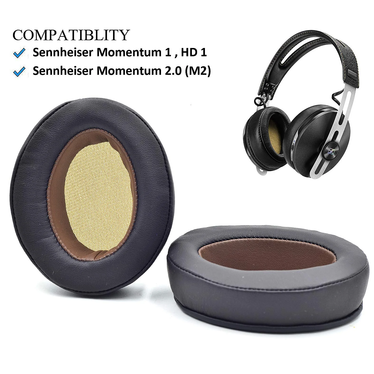 

Сменные амбушюры, амбушюры, амбушюры для Sennheiser Impulse 1 1,0 2 2,0 M2 HD1, Беспроводные Проводные Накладные наушники