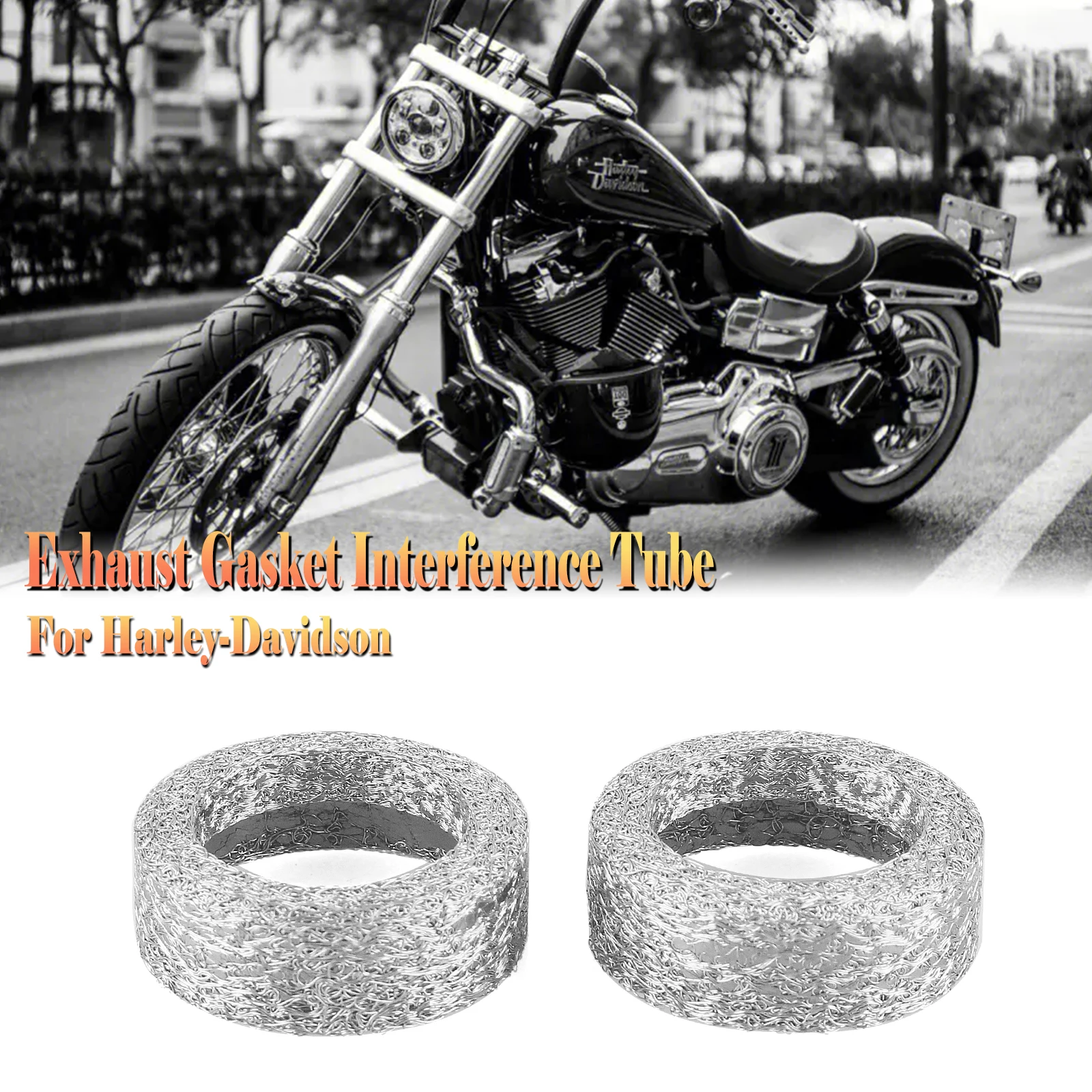 

For Harley Davidson HD Softail Sportster Heritage XL XR Motorcycle Exhaust Gasket Interference Tube