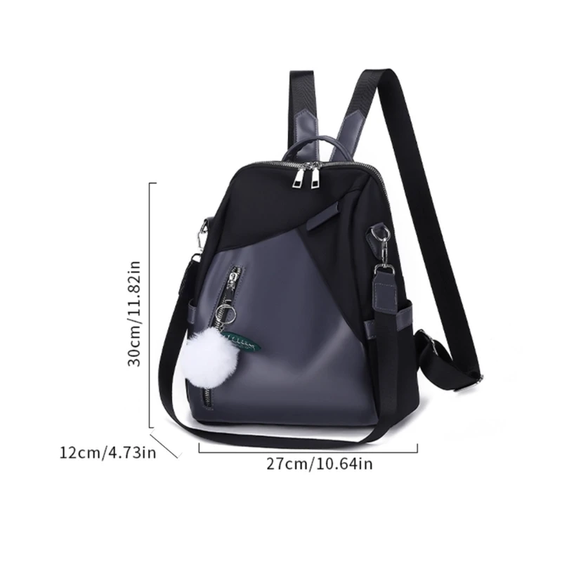 Nylon Backpack Anti-theft Travel Rucksack Shoulder Bags Casual Daypack School Bookbag for Women Student Teenagers
