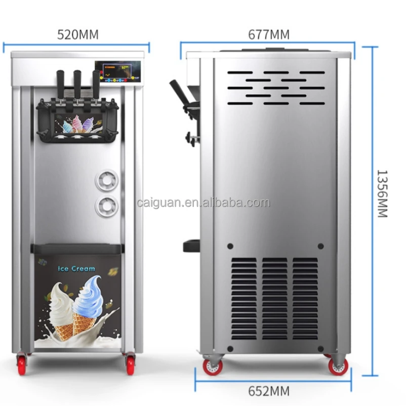 

Factory Price Economic Commercial Automatic Soft Serve Ice Cream Machine