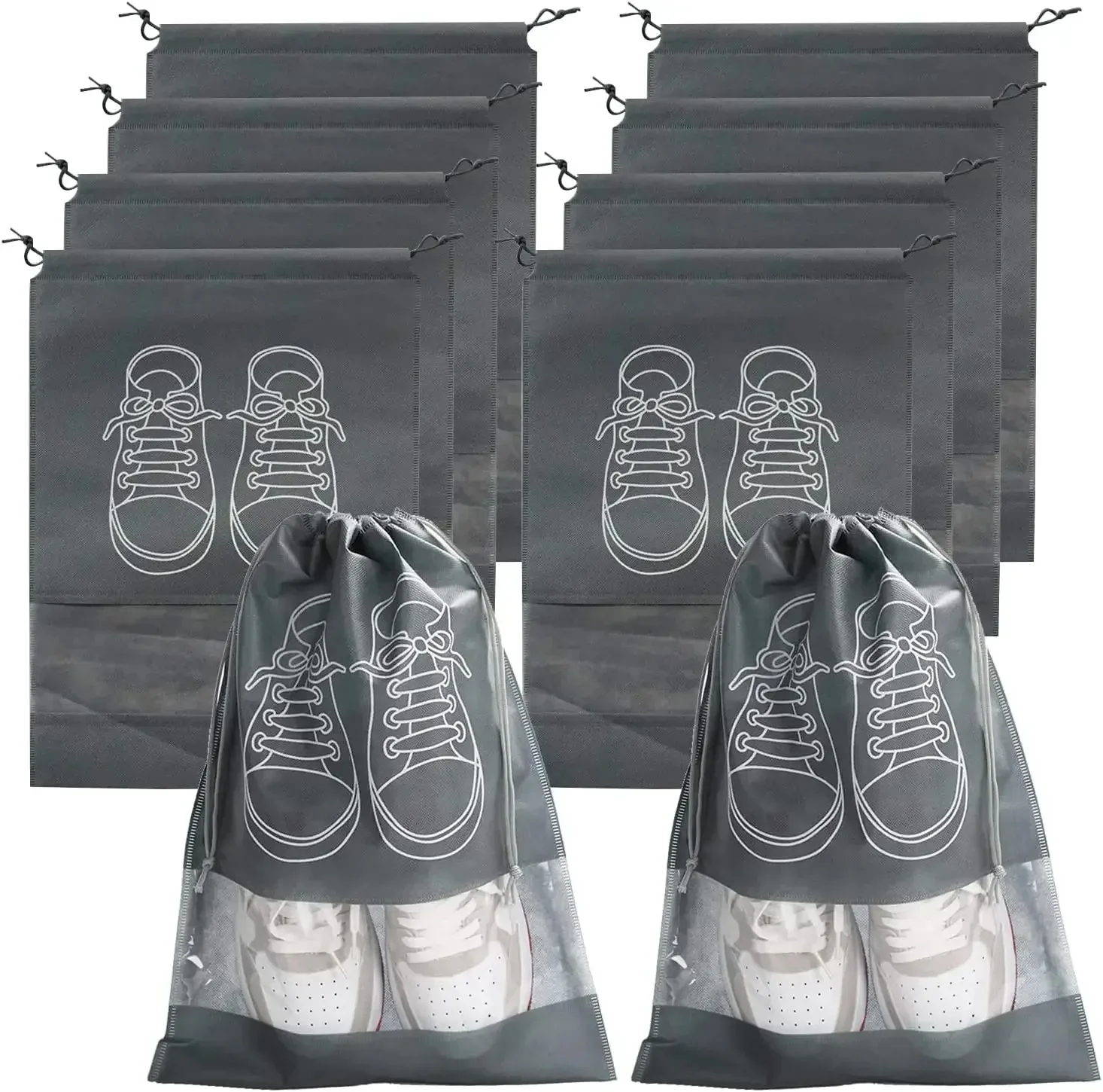 Shoes Storage Bags 5/10pcs Closet Organizer Non Woven Travel Portable Waterproof Pocket Clothing Classified Draw Hanging