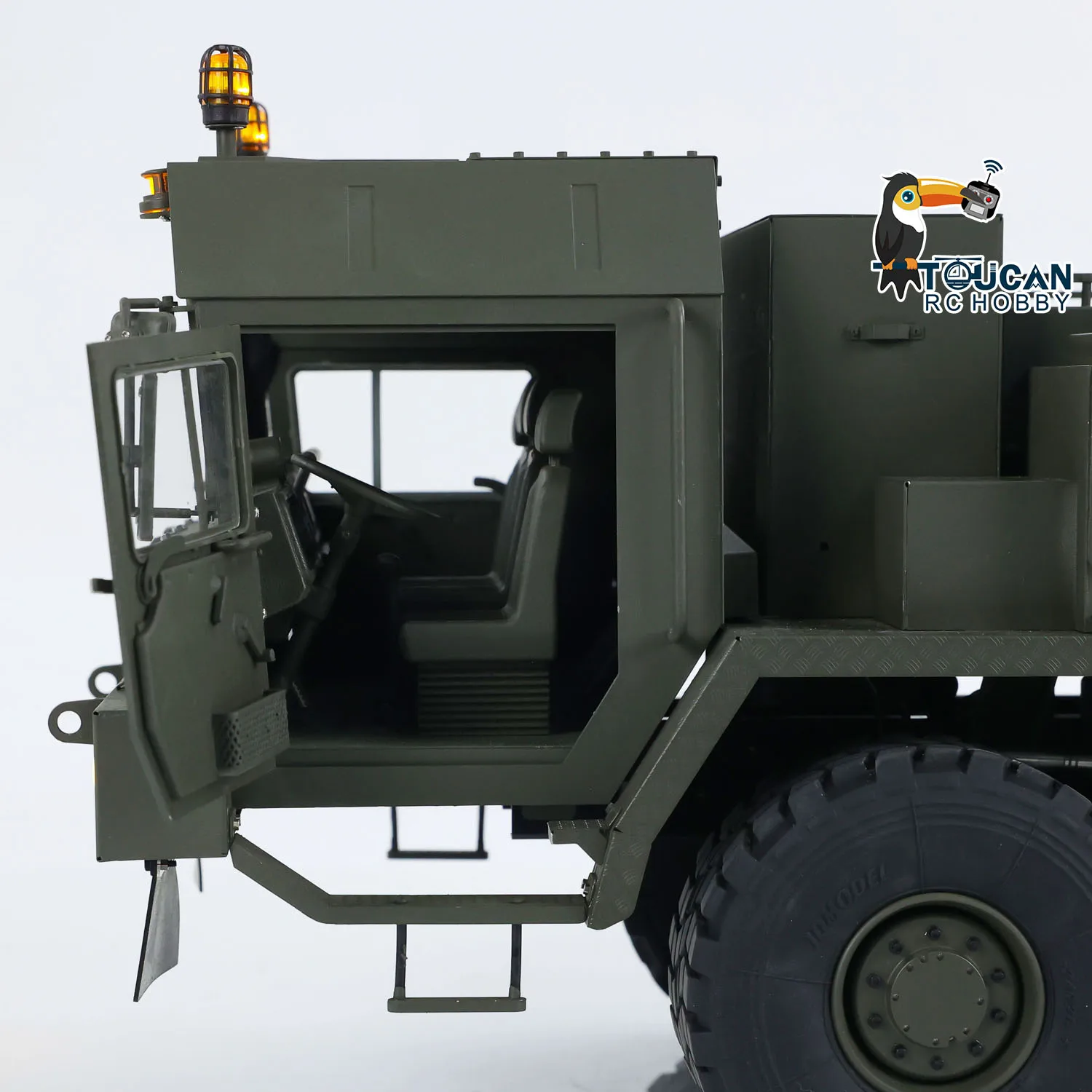 8x8 RC 1/14 Tractor Truck SLT56 Full Metal Remote Control Military Transport Car 3-speed Transmission PL18 Lite Sound Light Set 5