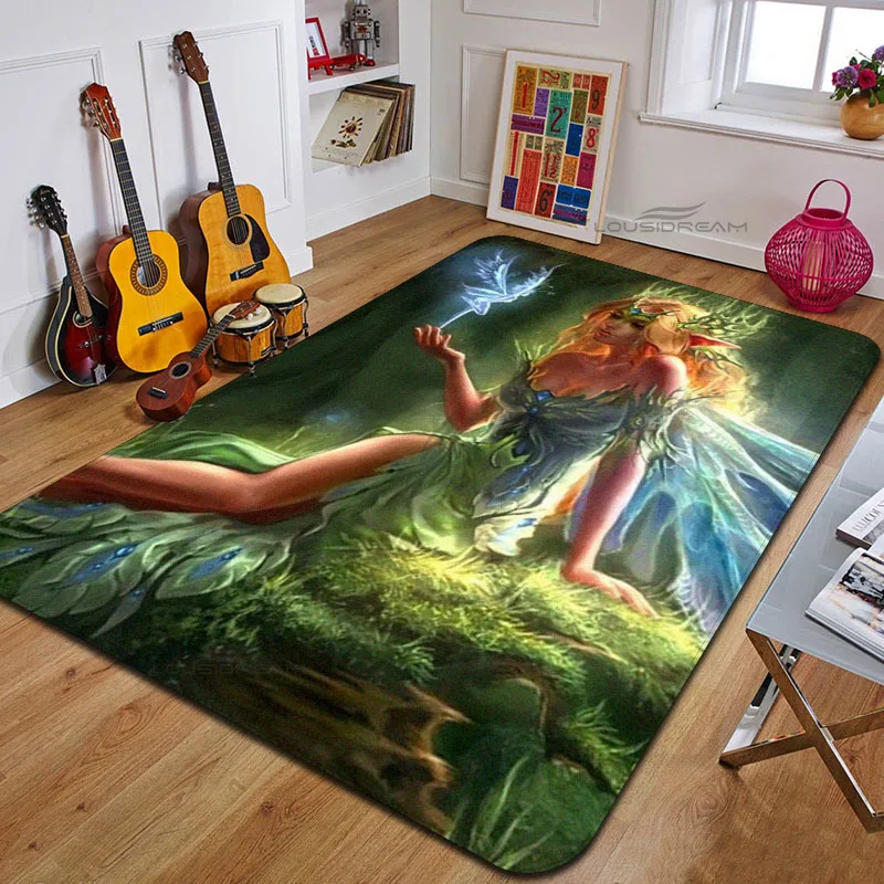 

Декоративный ковер Magic Elf с красивым рисунком феи, напольный коврик для детской спальни, возможно изготовление на заказ, коврик для гостиной, дверной коврик
