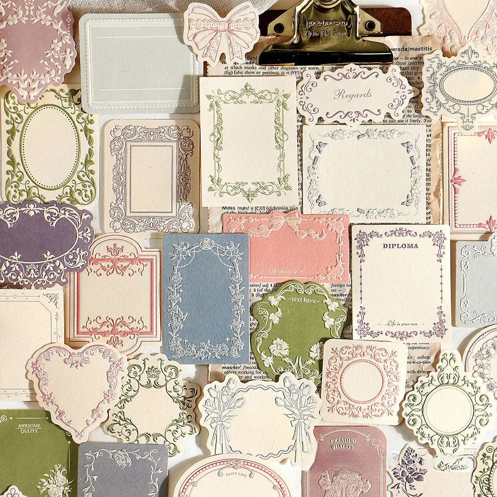 Journamm 30sheets Scrapbook Material Paper Decorative Diary Handmade DIY Scrapbooking Accessories Junk Journal Supplies
