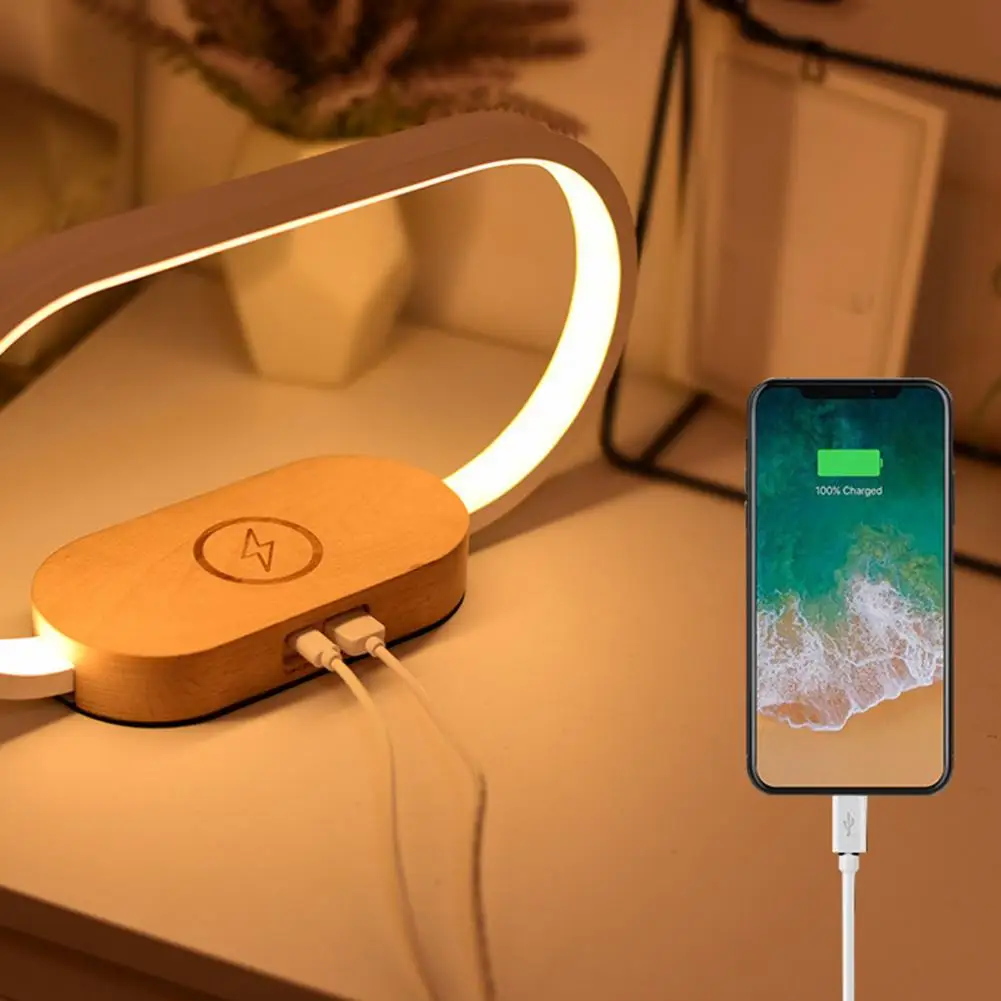 

Wireless Night Light Wireless Charger Table Lamp with Stepless Dimmable Touch Control 3 Color Temperatures Night for Bedside