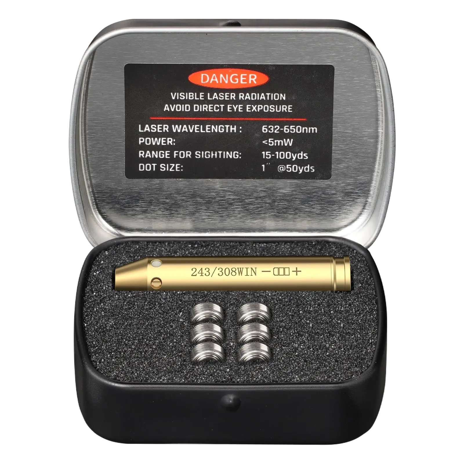 EZshoot 243 308 win Red Laser Boresighter Fit Rifle Integral Mount with Extra Batteries Hunting High Accuracy