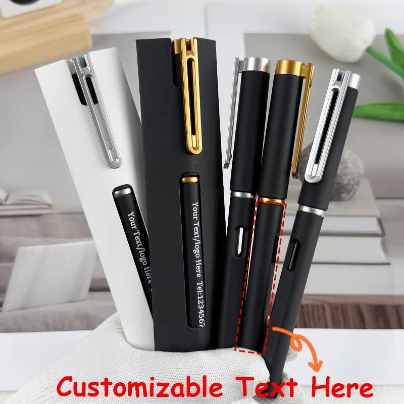 Customizable Gel Pens Set with Elegant Paper Box - Premium Office Stationery Supplies