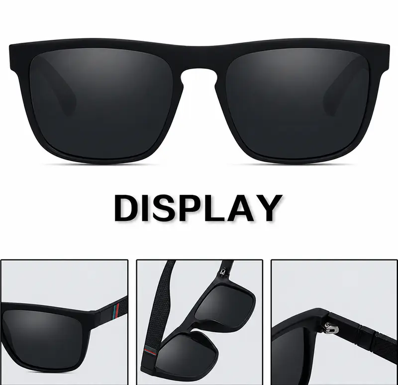 Polarized Sunglasses for Men Women Luxury Square Frame UV400 Driving Fishing Cycling Walking Beach Outdoor Sports Sun Glasses - Image 4