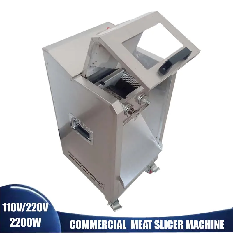 

2200W Automatic Meat Slicer Machine For Cafeterias Kitchens Restaurants Meat Cutting Machine