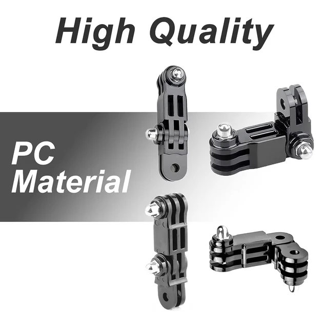 Support de réglage de bras pivotant d'extension de bras réglable à trois voies pour GoPro Hero 13 12 11 10 Insta360 X4 X3 DJI Action 4 3 2
