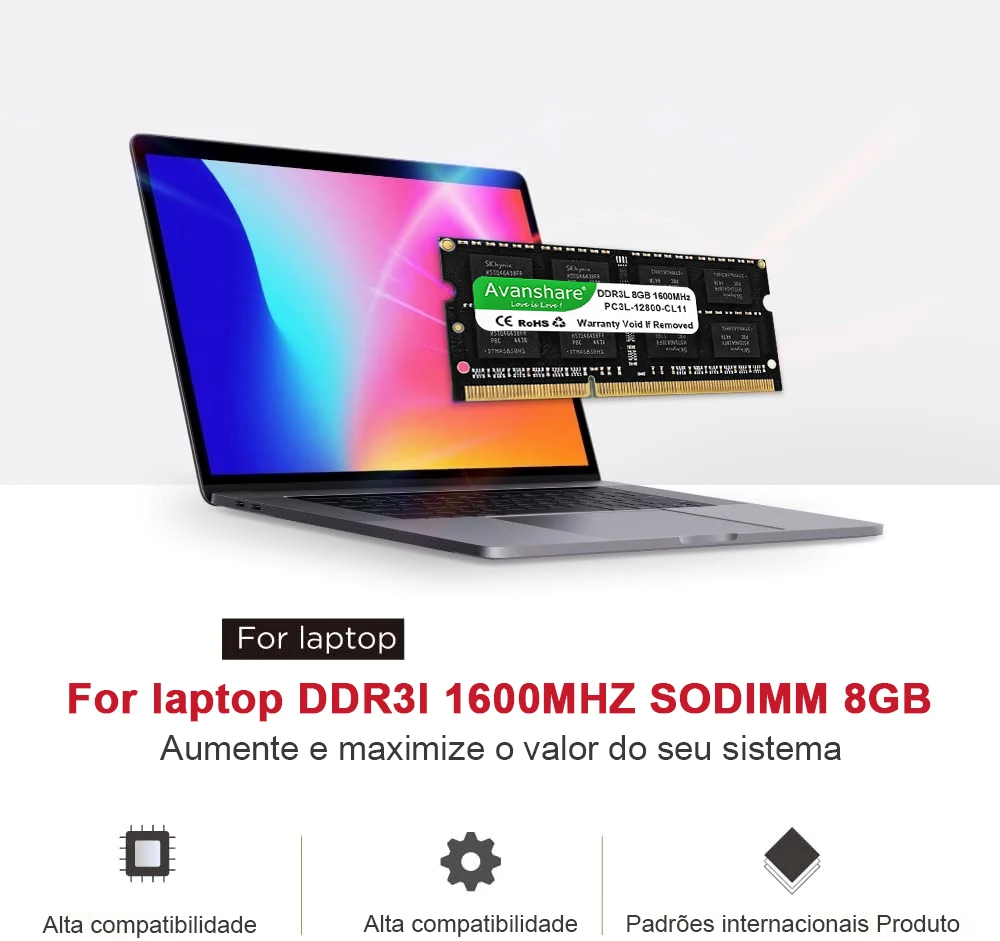 Avanshare Ram DDR3 4GB 8GB 2GB 1333 1600MHz Memoria Laptop Memory 240pin 1.5V New Dimm