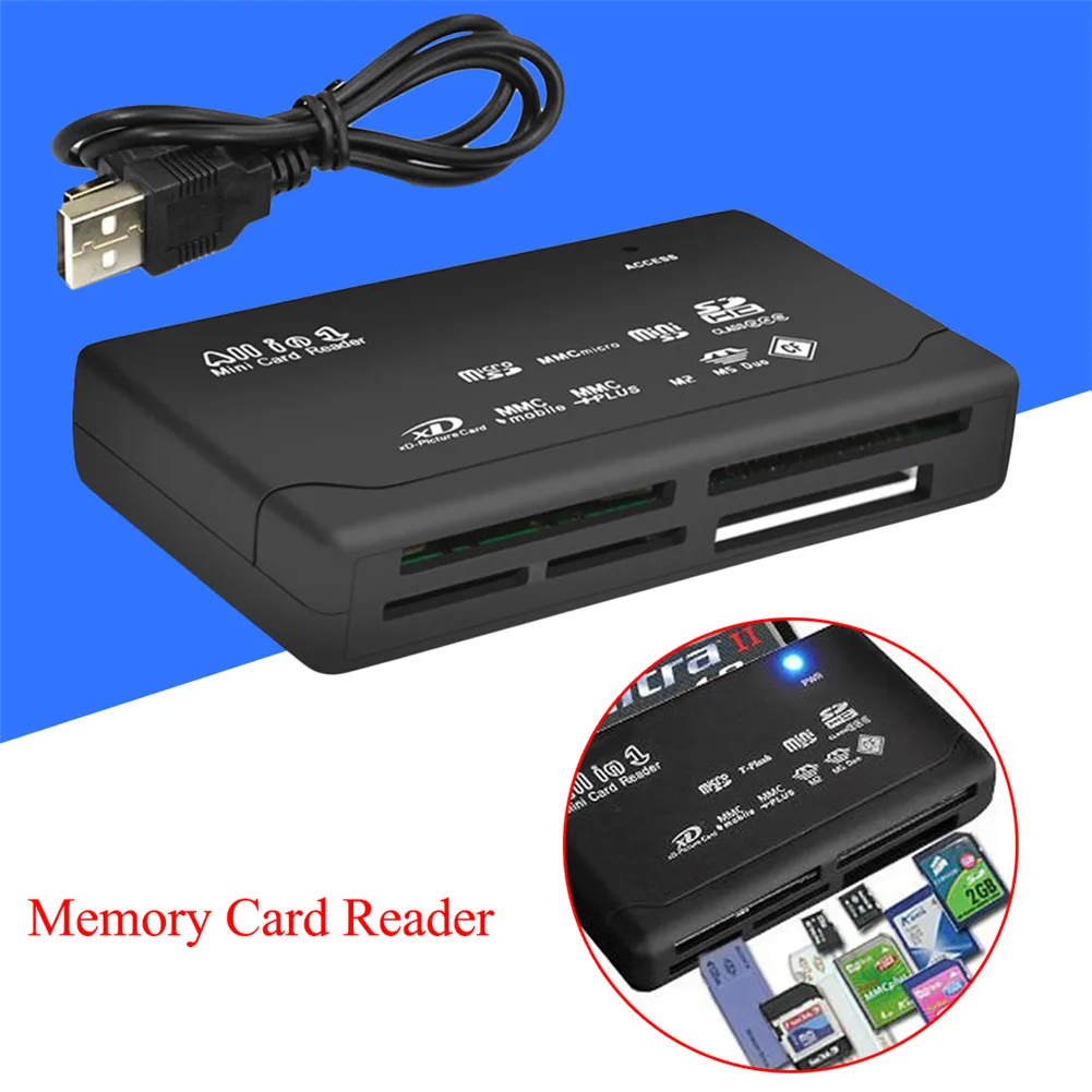 모든 InUSB 카드 리더기 SD 카드 리더기 어댑터 지원 외부 SDHC 미니 마이크로 M2 MMC XD CF 플래시 드라이브, 카드 리더기 어댑터