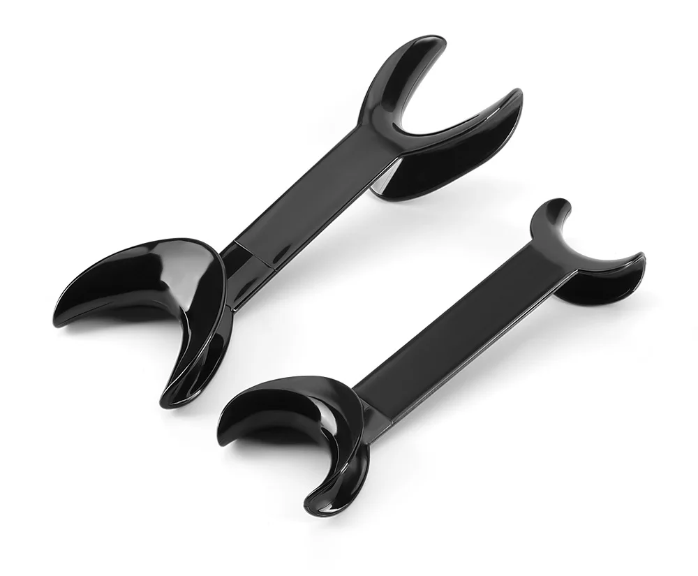 JOY DENTAL 4 Stück Schwarz/Transparent T-Form Mund Doppelkopf-Retraktor Mundöffner Kieferorthopädische Zähne Mundöffner Zahnarztwerkzeug – Detail 9