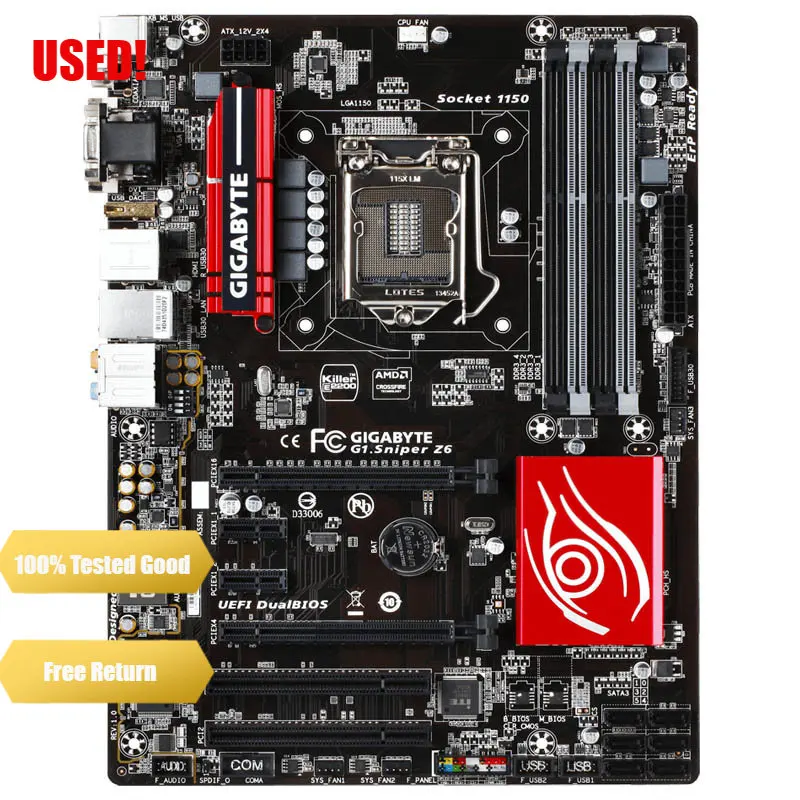 Gigabyte Ga-G1.Sniper Z6 Scheda Madre Desktop Originale G1.Sniper Z6 Z97 Lga 1150 I3 I5 I7 Ddr3 32G Sata3 Atx