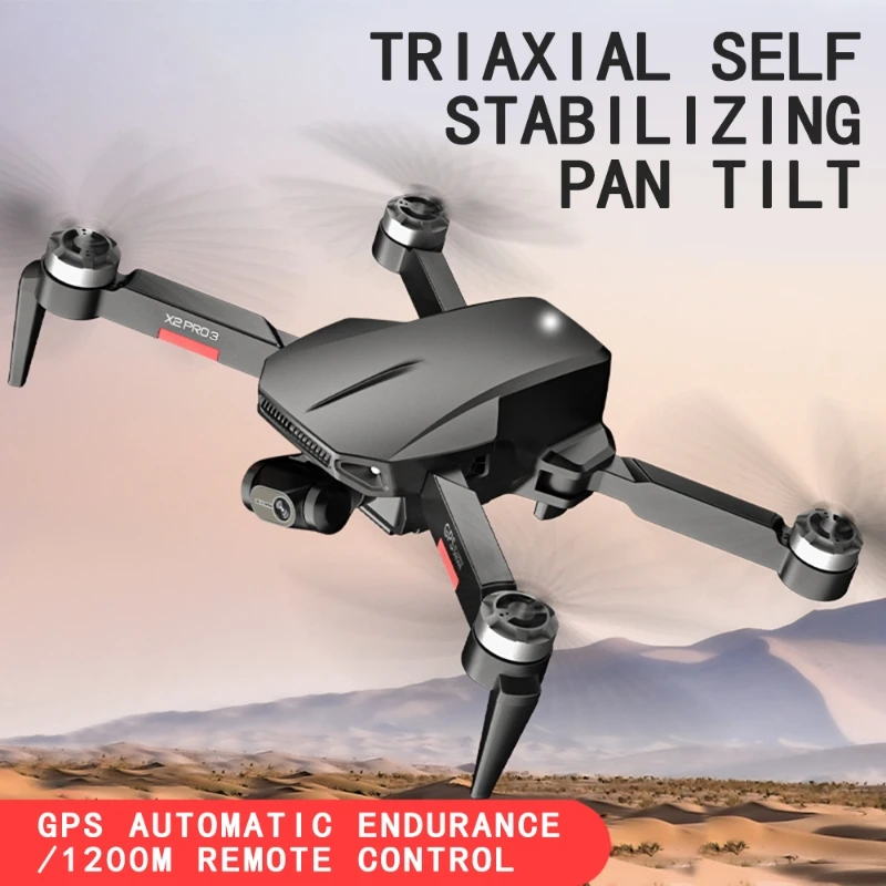 40JC 4K Dual Camera 5G Wifi GPS Brushless Three-axis Drone RemoteControl Toys for Men Aerial Photography Supplies
