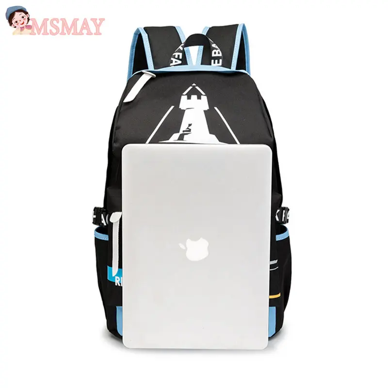 MsMay Game Arknights Texas Amiya Cosplay Bag Backpack Zipper Large-capacity Outdoor Travel Backpack Student School Shoulder Bag
