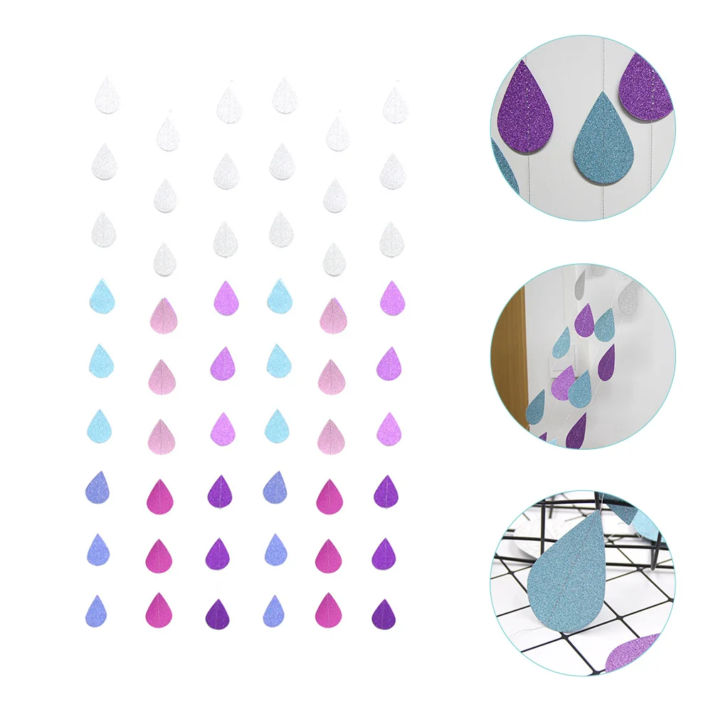 

6 Strings Bunting Window Decoration Hanging Ceiling Baby Sprinkle Decorations for Boy Spring Paper Garland Engagement