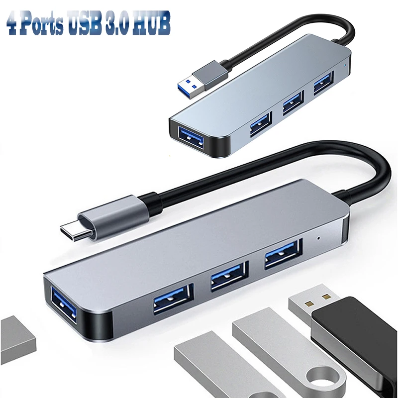 레노버 맥북 프로 PC 액세서리용 고속 멀티 USB-C 분배기, USB 3.0 어댑터, USB 3.0 허브, 3 0, 5Gbps, 4 포트