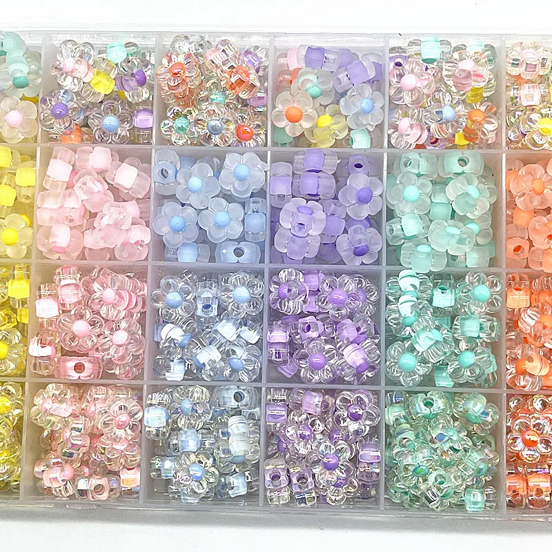 Acrylic Beads 30pcs/lot 12mm Matting/Transparency/AB Colour Acrylic Sunflowers Beads for Jewelry Making