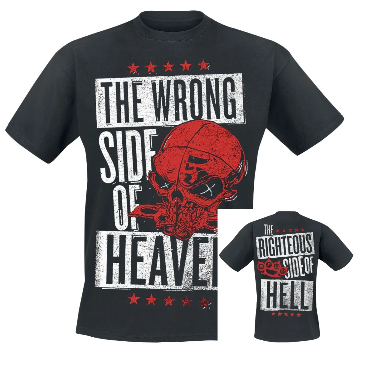 The Righteous Side of Hell Five Finger Death Punch T-Shirt für Männer und Frauen Rockband Grafik-T-Shirt Baumwolle Sommer Streetwear Top
