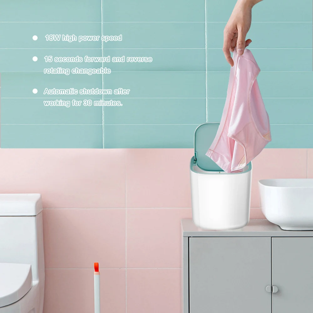 Portable Mini Washing Machine Laundry Underwear Socks Washer Personal Rotating Ultrasonic convenient Washer for Home Dormitory