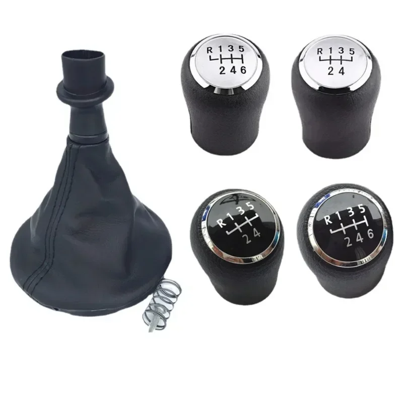 Premium 6-Speed Gear Shift Knob with Leather Boot