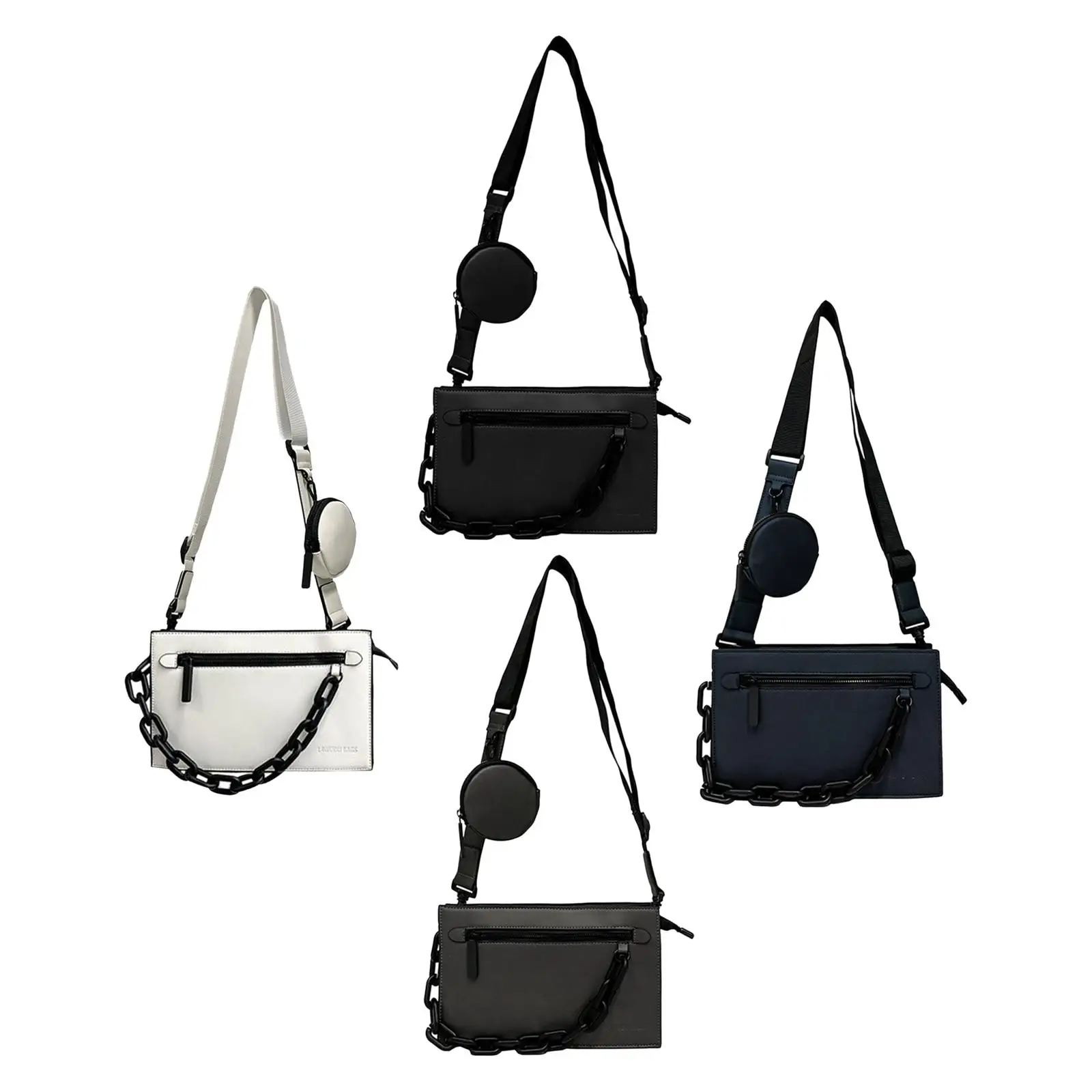 Man Bags Crossbody PU Leather Lightweight with Multiple Pockets Small Satchel