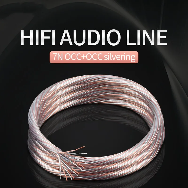 

Hi-end 7N OCC посеребренный аудио кабель для самостоятельной сборки HiFi RCA XLR объемный кабель для усилителя CD плеера