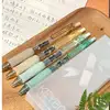 Kaco KEYBO Gel Ink Pen Set, 4pcs Bamboo Pattern Plastic Transparent Holder Soft Grip Aesthetic Pens, Taking Notes Dairy Writing 5