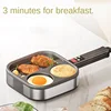 220V 3 in 1 Breakfast Machine Egg Frying Pan Non-stick Beef Fry Pan Egg Burger Cooker Home Electric Skillets 1