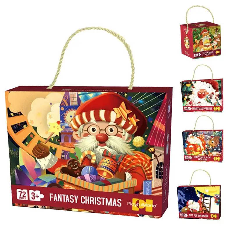 

Christmas Jigsaw Puzzles Cartoon Jigsaw Puzzle Developmental Jigsaws Christmas Theme Gifts Educational Toys For Kids Adults