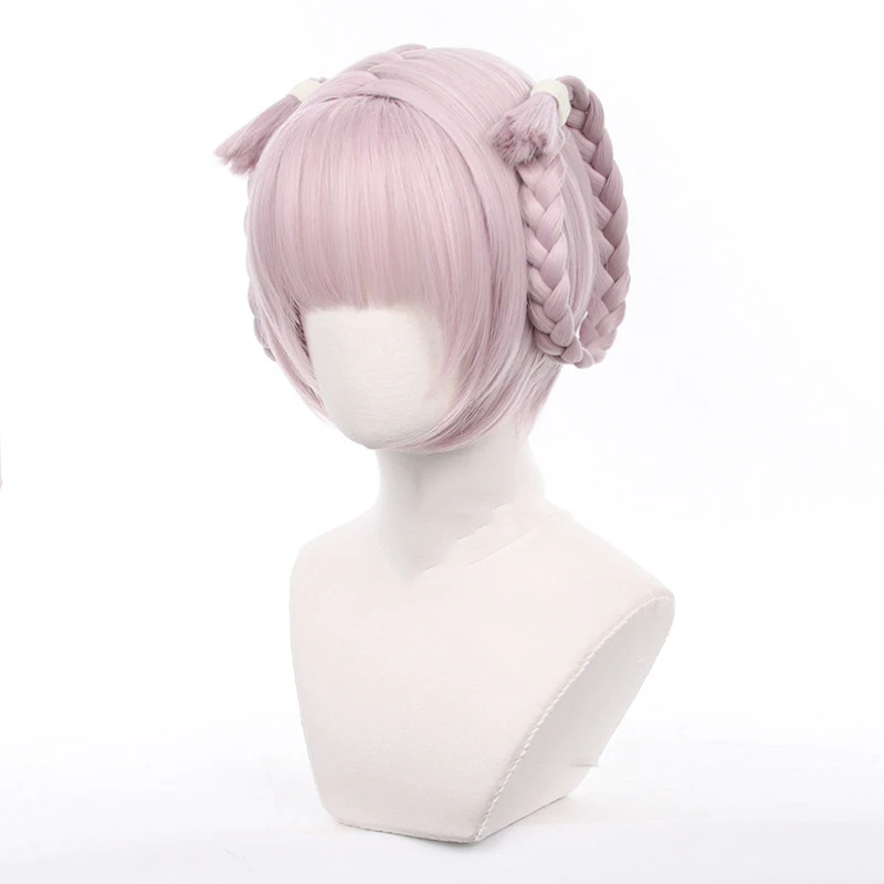 Call of the Night-Inspired Nazuna Nanakusa Pink Braid Synthetic Wig for Cosplay Events