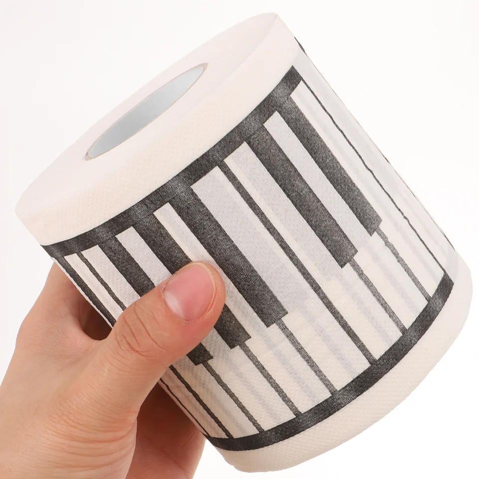 Piano Toilet Paper 12 Rolls Piano Print Tissue Soft Plush Decorative Bathroom Tissues Elegant Music Gift