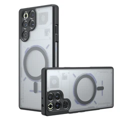 Magsafe Matte Shockproof Phone Cover - Acrylic Hard Magnetic Shell for ZTE nubia RedMagic 11 Air (Black)