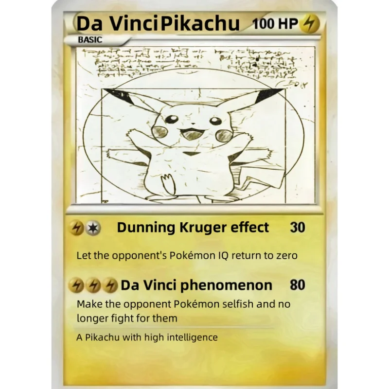 

Anime Da Vinci Pikachu Card Game Card Children Toy Desktop Decoration Collection Garage Kit Men Toy Accessories Wholesale Gift